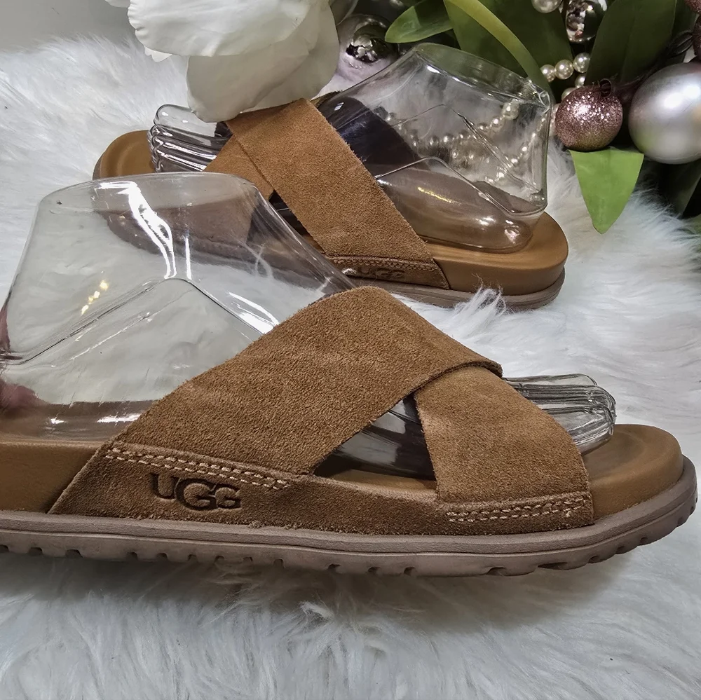 UGG Wainscott Slide Sandals - Chestnut Suede mens shoes New